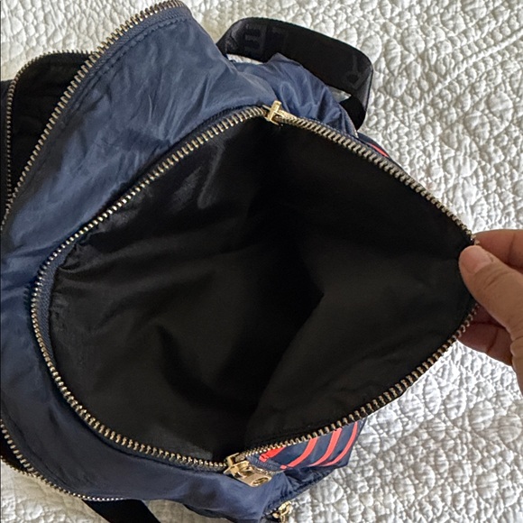 Cynthia Rowley Navy Backpack with Red Stripes - Picture 5 of 9